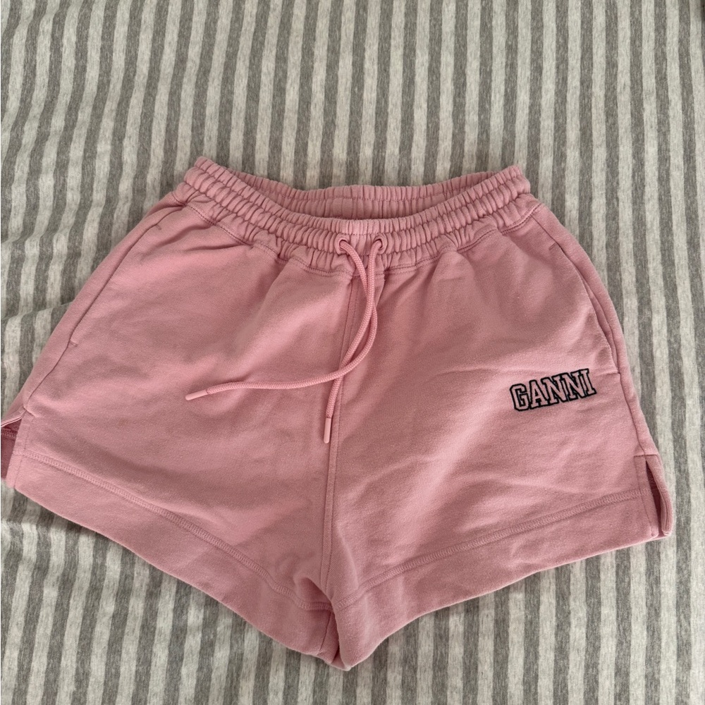 GANNI Pink Drawstring Shorts